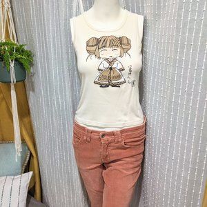 Vintage Forever 21 Kawaii Anime Girl Tank Top